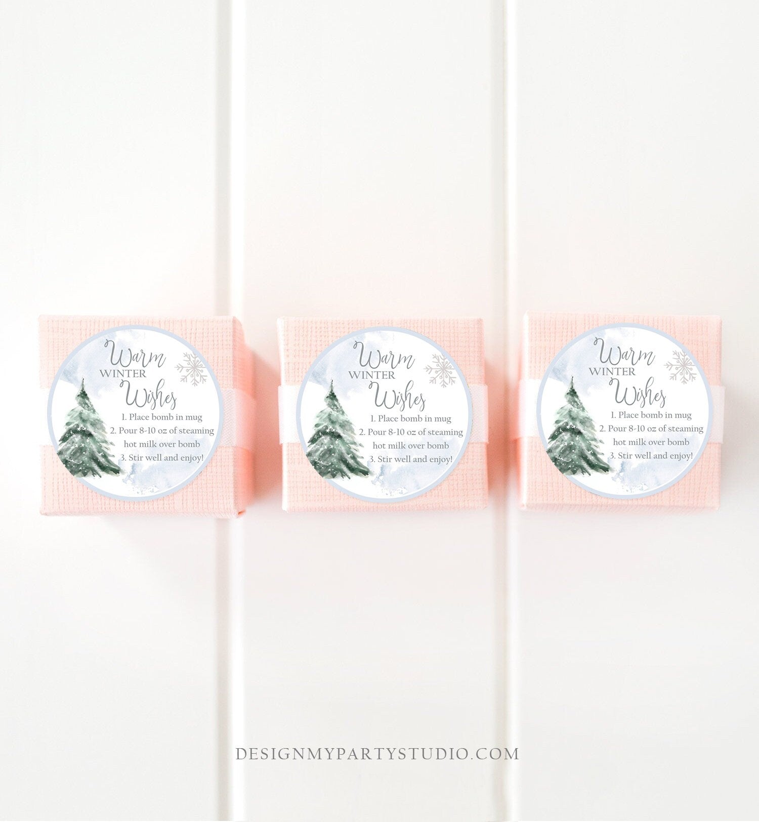 Editable Hot Chocolate Bomb Tags Bomb Instructions Hot Cocoa Tags Bomb Label Tree Winter Christmas Warm Winter Wishes Digital PRINTABLE 0363
