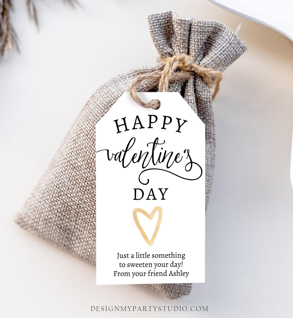 Editable Valentine&#39;s Tags Valentines Day Gift Tags Favor Tags Pink Valentine Cards for Kids Printable Personalized Digital PRINTABLE 0370