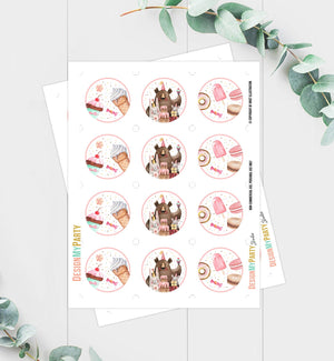 Sweet Celebration Cupcake Toppers Sweet One Birthday Two Sweet Cake Toppers Donut Ice Cream Sweets Second Download Digital PRINTABLE 0373