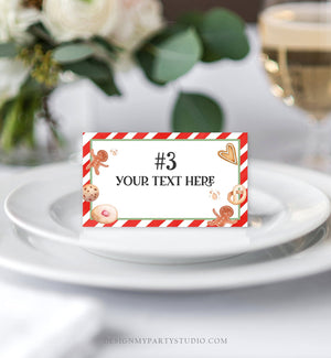 Editable Food Labels Cookie Exchange Labels Cookie Swap Tent Card Christmas Cookies Party Holiday Cookie Party Labels Template Corjl 0358