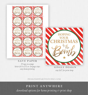 Editable Bomb Tags Hoping Your Christmas is The Bomb Bath Bomb Tags Chocolate Bomb Hot Cocoa Bomb Instant Download Digital PRINTABLE 0443
