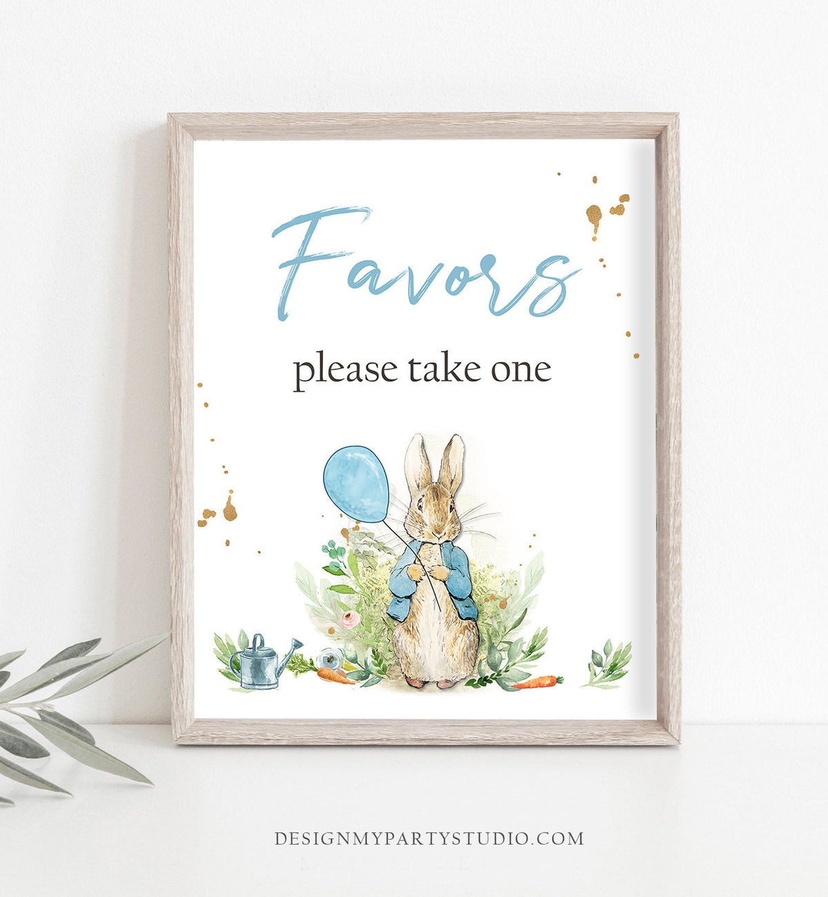 Favors Sign Peter Rabbit Birthday Sign Peter Rabbit Party Decor Please Take One Boy Watercolor Rustic Greenery Shower Sign PRINTABLE 0351