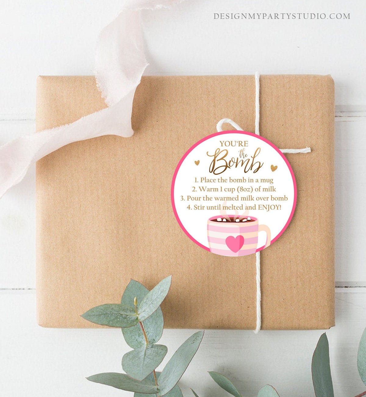 Editable Hot Chocolate Bomb Tags Bomb Instructions Valentine Hot Cocoa Bomb Favor Tags Valentine Gift You&#39;re The Bomb Digital PRINTABLE 0370
