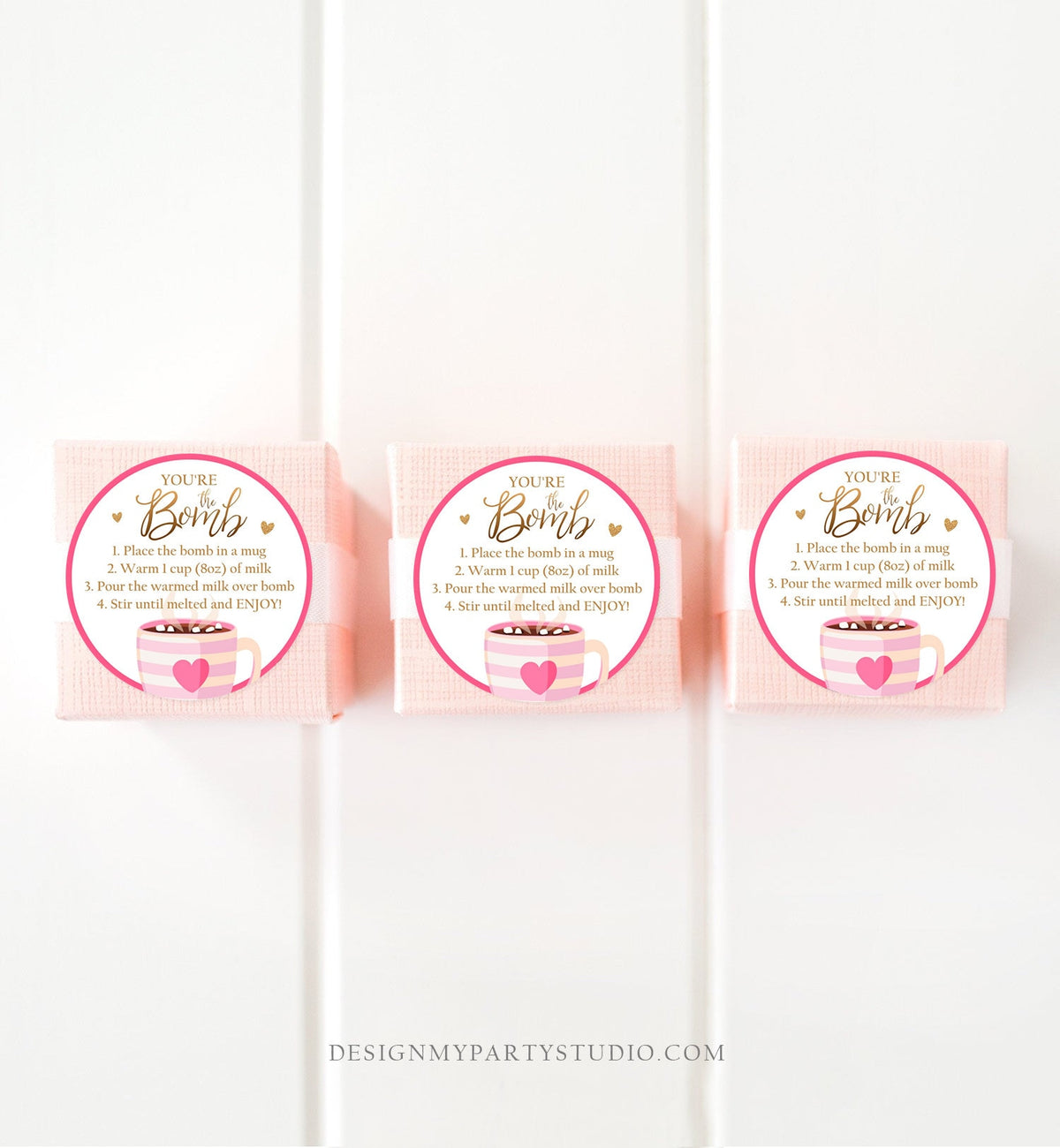 Editable Hot Chocolate Bomb Tags Bomb Instructions Valentine Hot Cocoa Bomb Favor Tags Valentine Gift You&#39;re The Bomb Digital PRINTABLE 0370