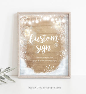 Editable Custom Sign Winter Birthday Sign Winter Onederland Decor 1st Birthday Party Its Cold Outside 8x10 Download PRINTABLE Corjl 0031