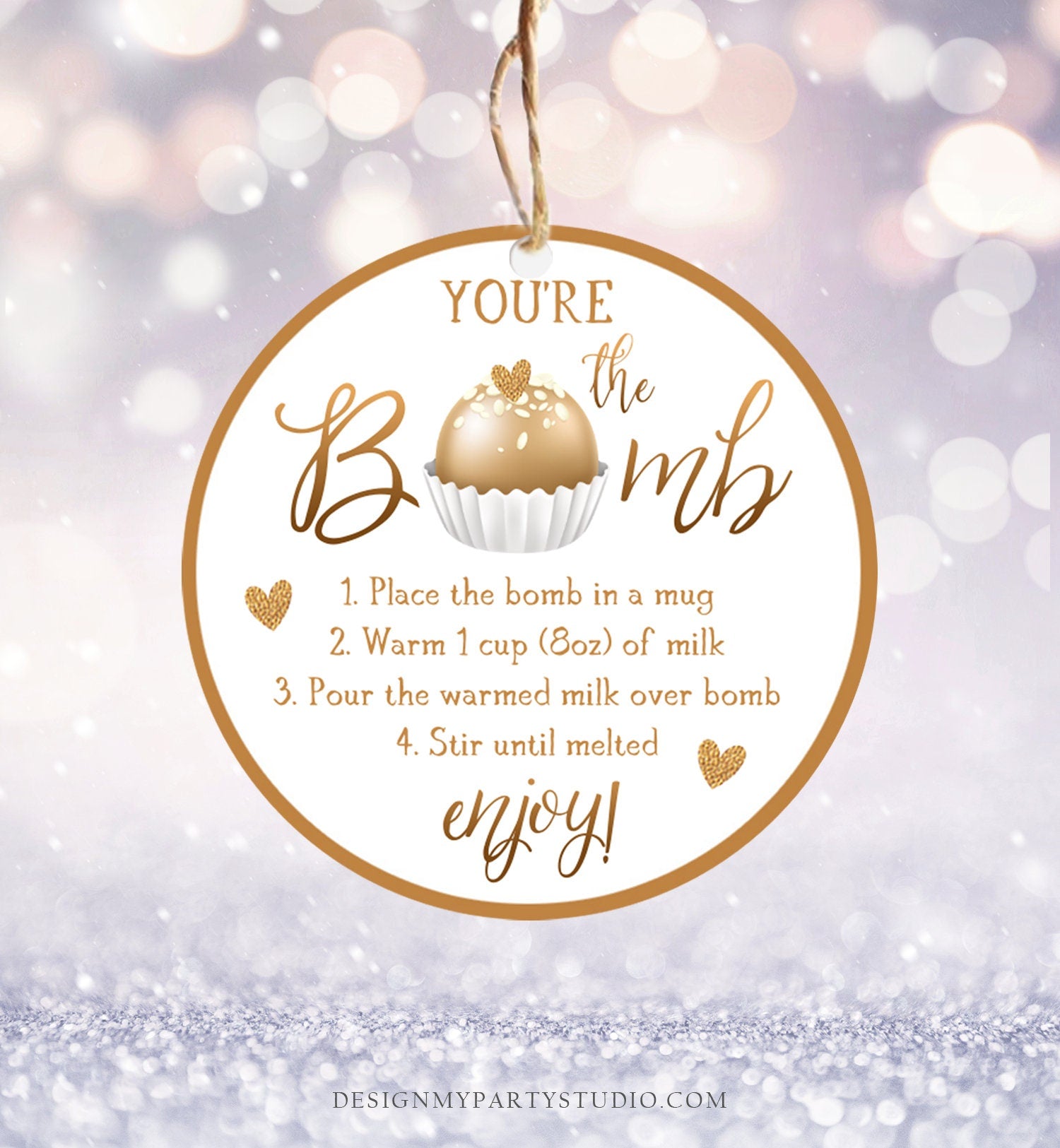 Editable Hot Chocolate Bomb Tag Valentine's Day Hot Cocoa Bomb You're - Design My Party Studio editable-hot-chocolate-bomb-tag-valentine-s-day-hot-cocoa-bomb-you-re-design-my-party-studio