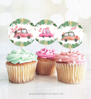 Drive By Birthday Cupcake Toppers Drive By Party Favor Tags Birthday Parade Stickers Quarantine Driving By Download Digital PRINTABLE 0332