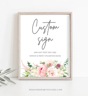Editable Custom Sign Botanical Bridal Shower Floral Flowers Bohemian Wedding Signage Table Sign Decor 8x10 Download PRINTABLE Corjl 0167