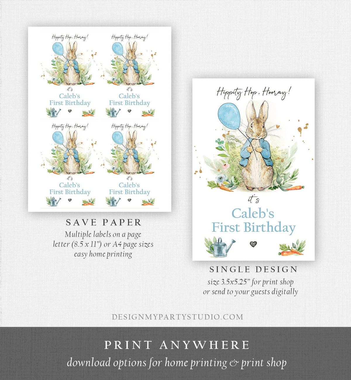 Editable Peter Rabbit Capri Sun Labels Juice Pouch Labels Bunny Birthday Rustic Watercolor Juice Cup Download Corjl Template Printable 0351