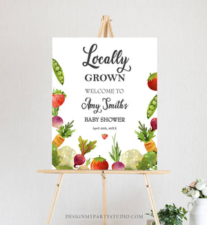 Editable Locally Grown Welcome Sign Farmers Market Baby Shower Fruit Vegetable Market Couples Shower Download Corjl Template 0144