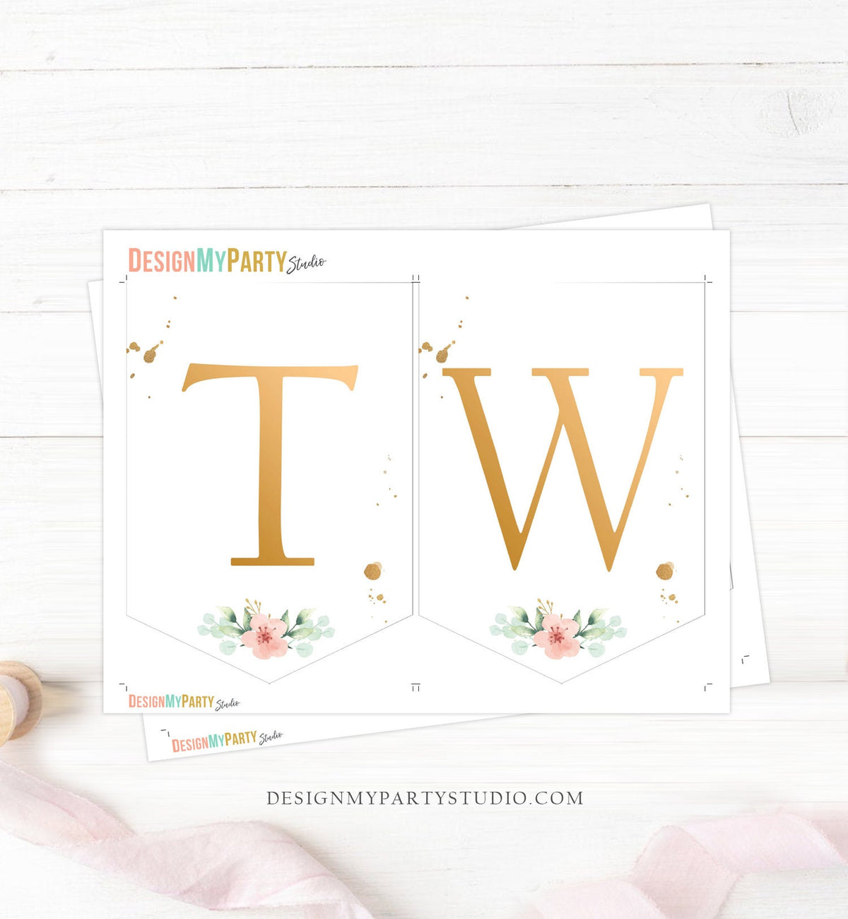 Peach High Chair Banner Sweet As a Peach Girl 2nd Birthday Pink Gold High Chair Banner Two 2nd Fruit Party Decor PRINTABLE Digital 0401