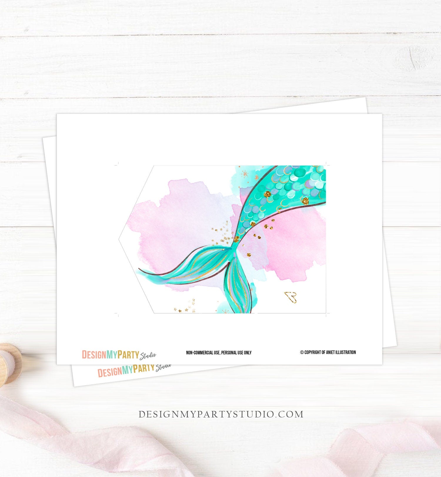 Mermaid Alphabet Banner Letters A to Z Numbers Mermaid Birthday Banner Girl Teal Green Pink Gold Party Decor Baby Shower DIY Printable 0403