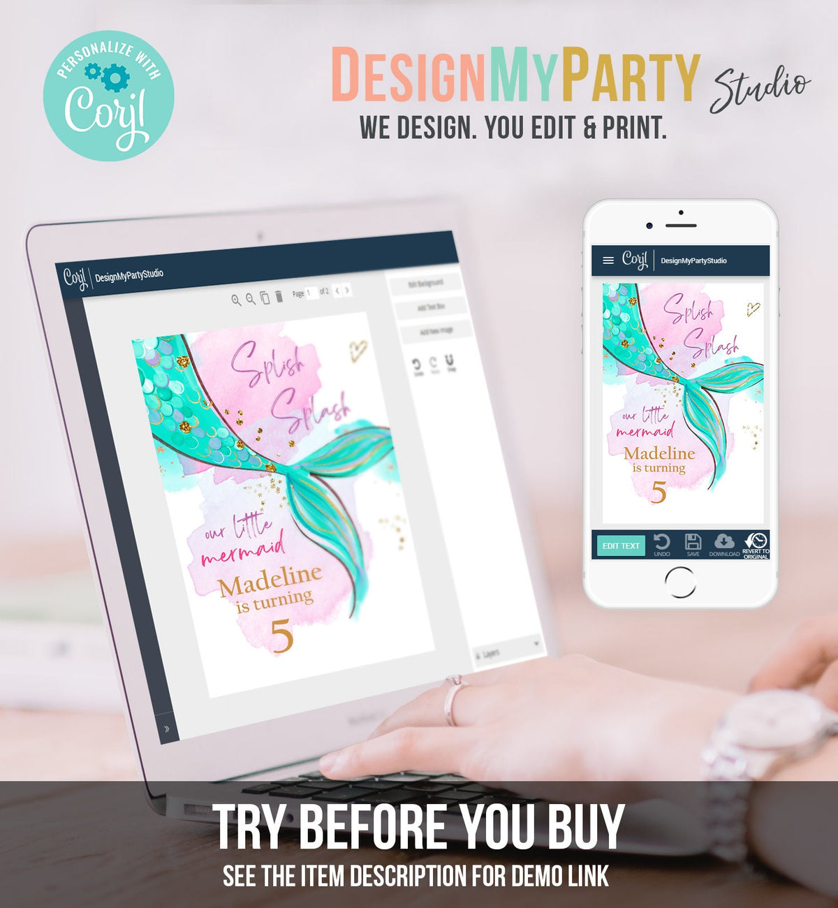 Editable Mermaid Capri Sun Labels Juice Pouch Labels Mermaid Birthday Party Girl Pink Green Teal Under The Sea Corjl Template Printable 0403