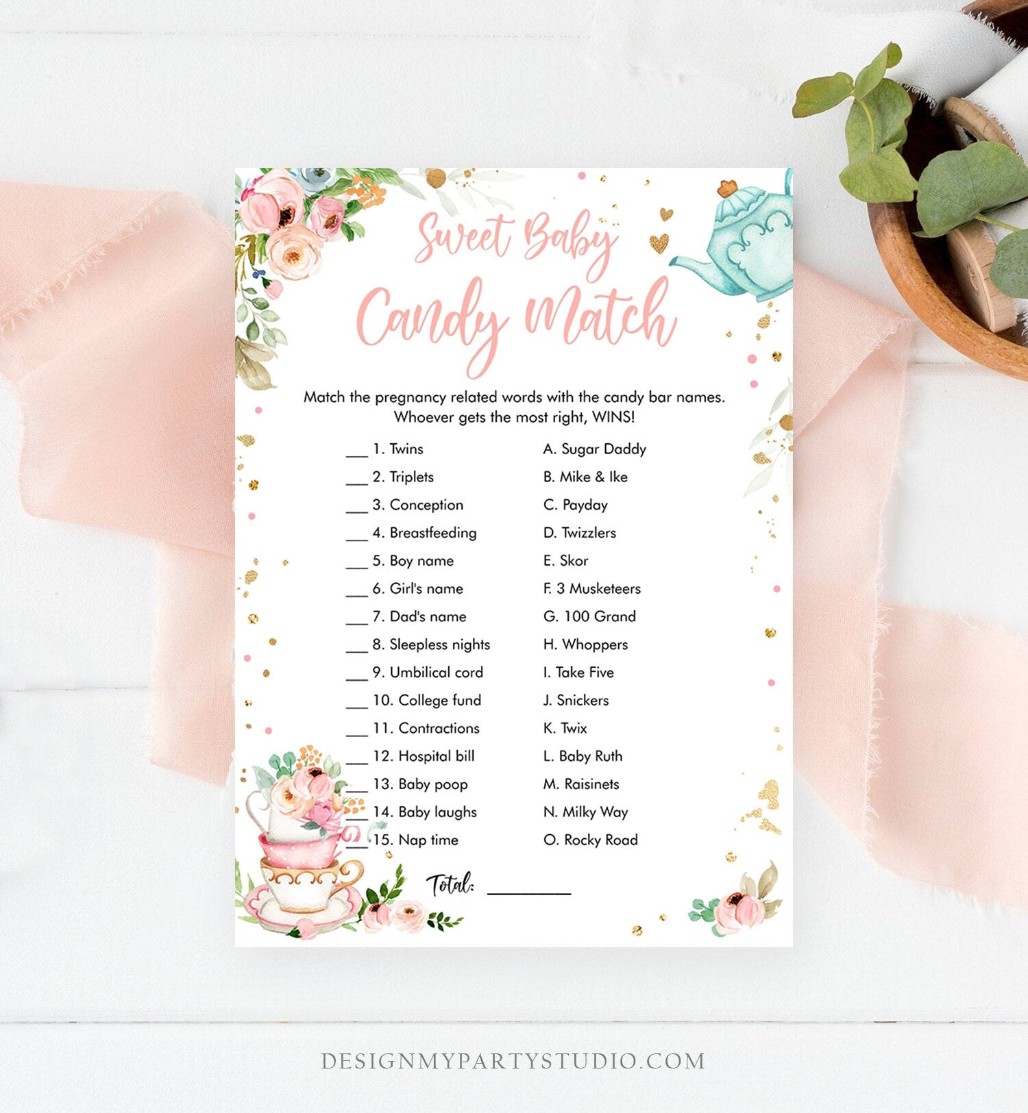 editable-candy-match-baby-shower-game-sweet-baby-tea-party-baby-is-bre-design-my-party-studio for Free Printable Candy Bar Game Editable Candy Match Baby Shower Game Sweet Baby Tea Party Baby is Bre - Design My Party Studio for Free Printable Candy Bar Game