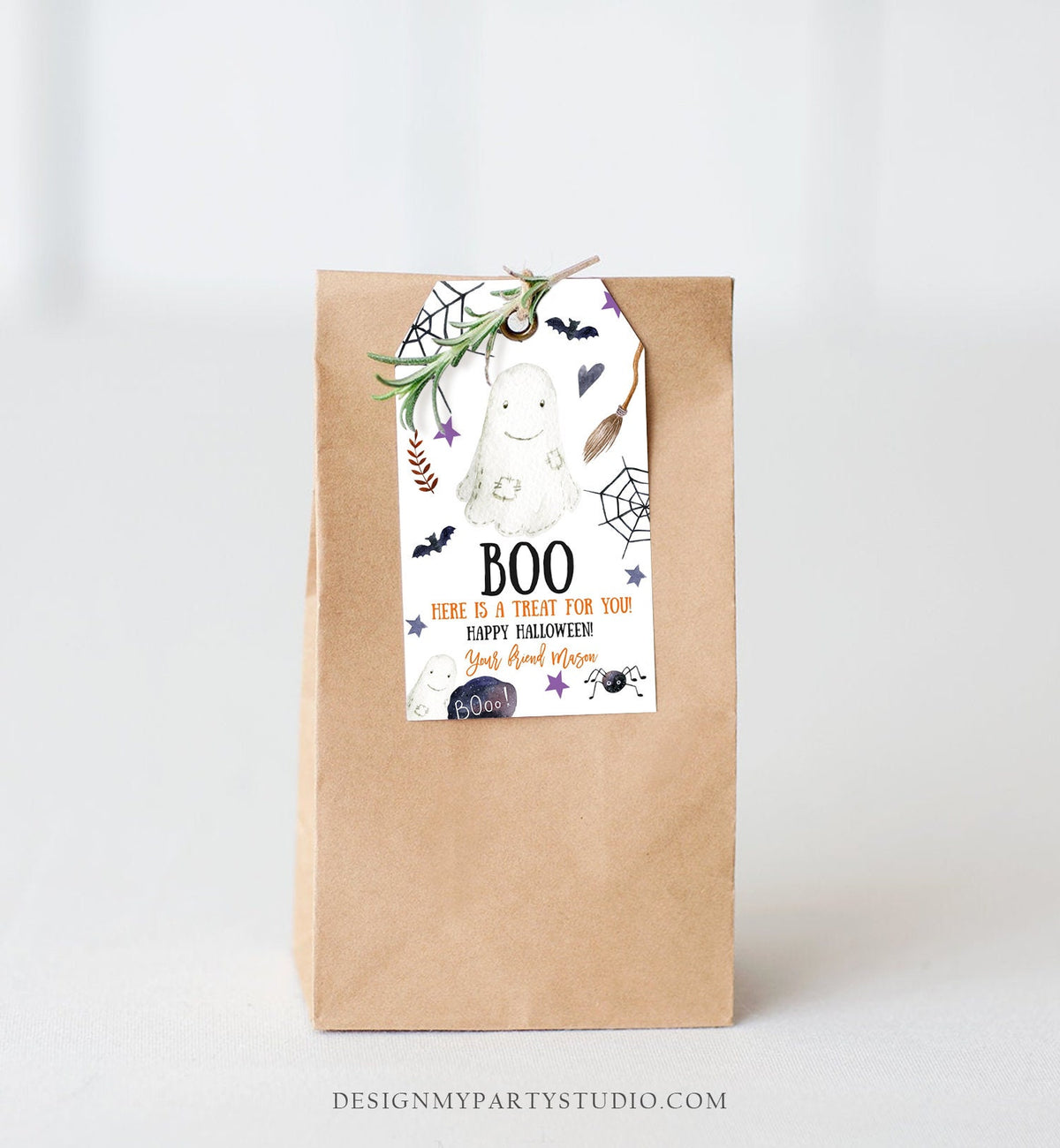 Editable Halloween Favor Tags Boo Gift Tags Costume Party Trick Or Treat Favor Tags Birthday Party Download Printable Template Corjl 0199