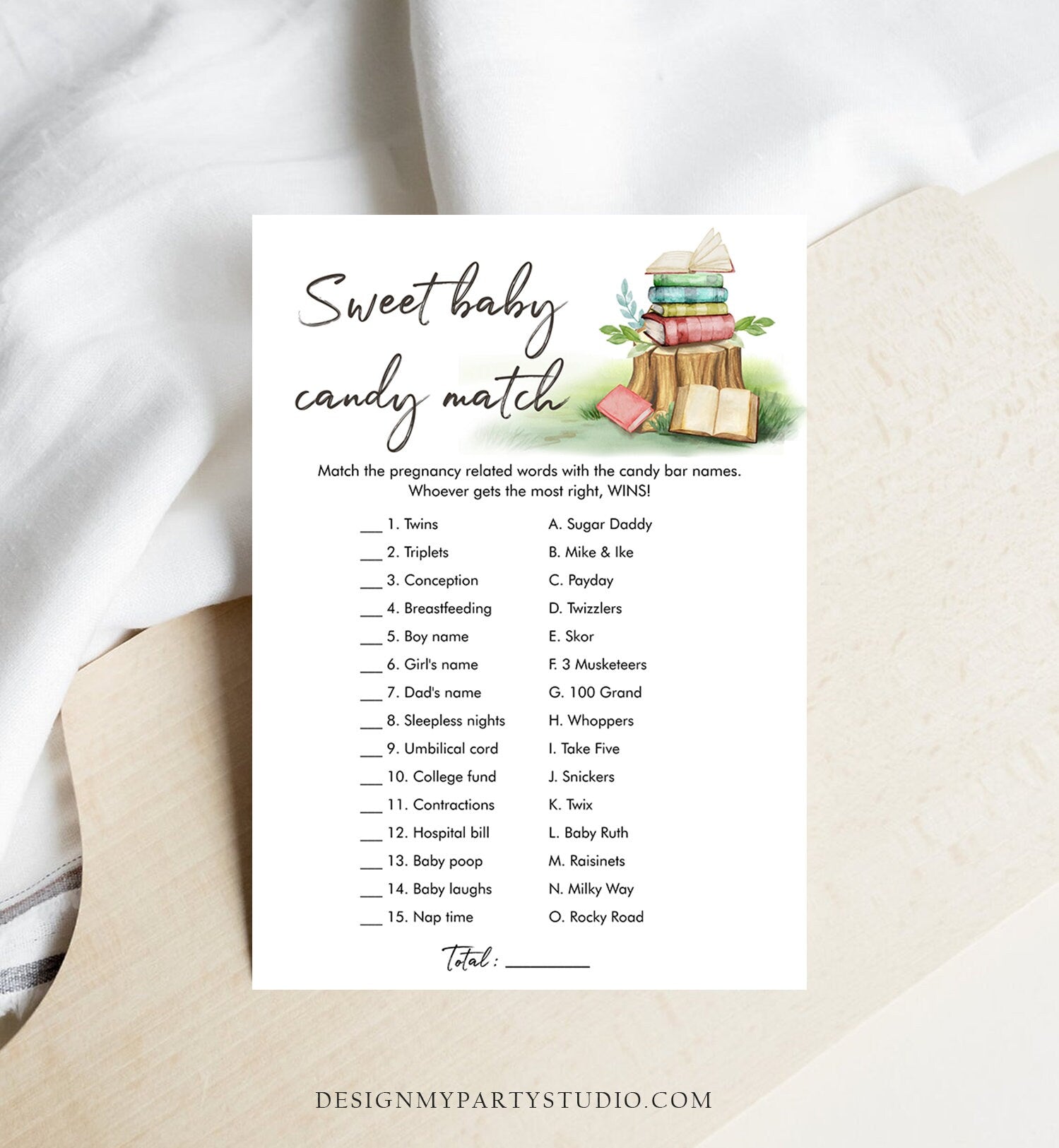 Editable Storybook Baby Shower Game Candy Match Baby Shower Game Book - Design My Party Studio editable-storybook-baby-shower-game-candy-match-baby-shower-game-book-design-my-party-studio