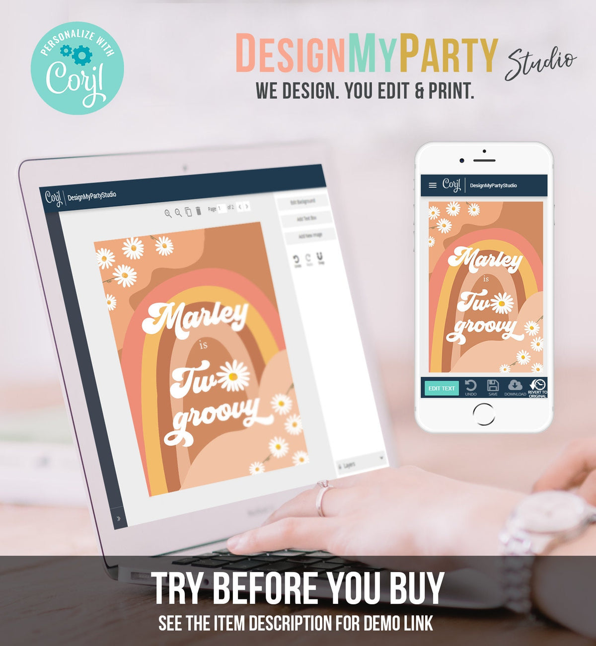 Editable Groovy Birthday Capri Sun Labels Juice Pouch Labels Floral Retro 70&#39;s Hippie Fesitval Vibes Download Corjl Template Printable 0428