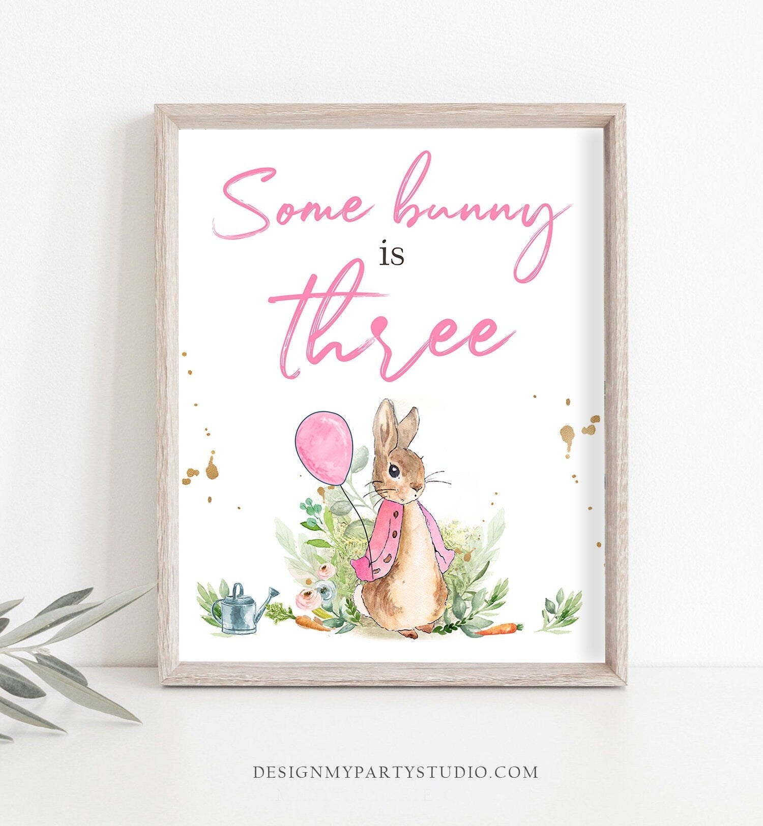 Peter Rabbit Baby Shower Party Signs - Somebunny Is On His Way