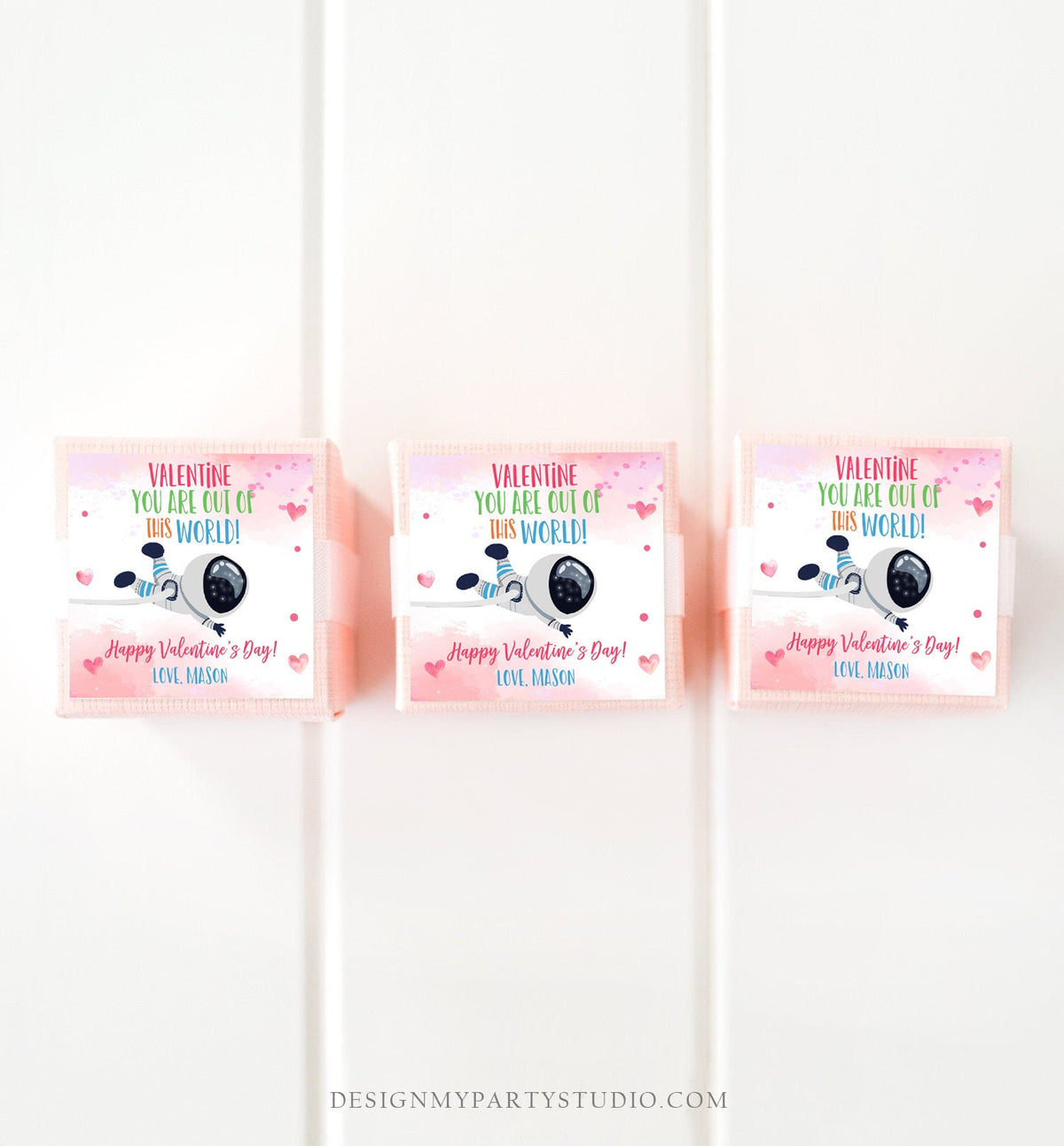 Editable Valentine You Are Out Of This World Favor Tag Thank You Space Astronaut Space Valentine&#39;s Day Sticker Kids School Printable 0370