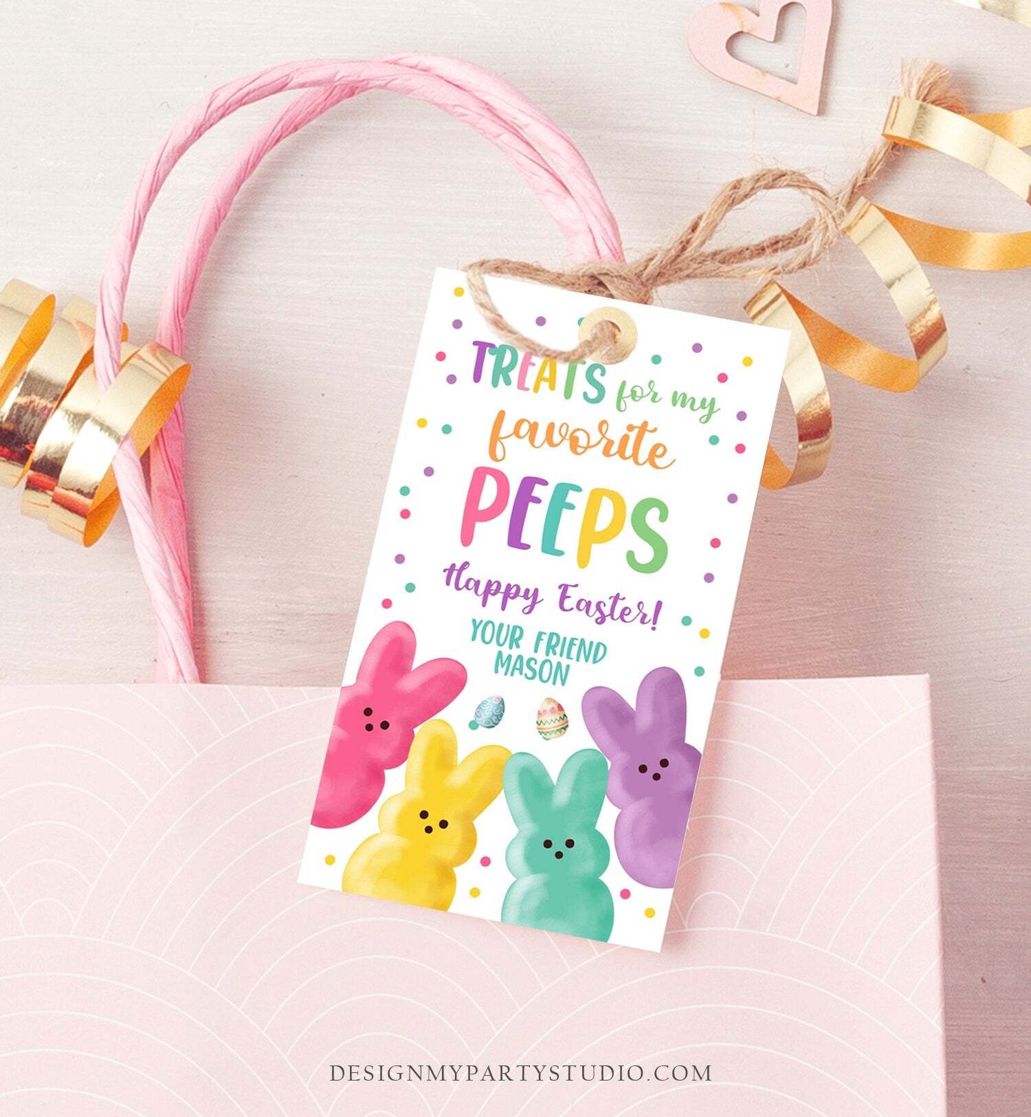 Editable Easter Treats For My Peeps Gift Tag Classroom Gift Easter Favor Tags Kids Easter Peeps Tags Easter Basket Digital PRINTABLE 0449