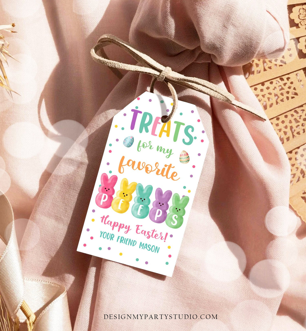 Editable Easter Treats For My Peeps Gift Tag Classroom Gift Easter Favor Tags Kids Easter Peeps Tags Easter Basket Digital PRINTABLE 0449