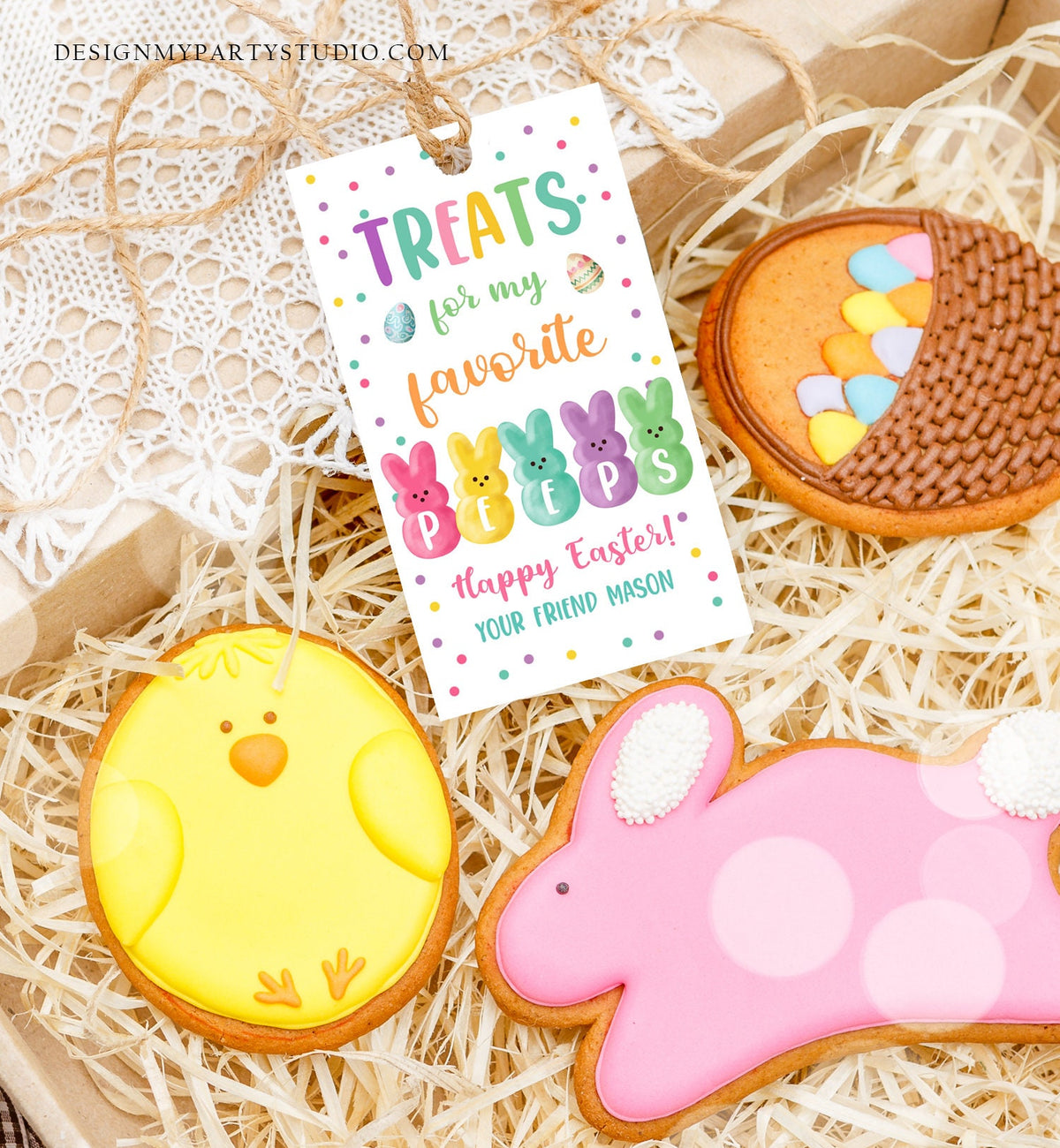 Editable Easter Treats For My Peeps Gift Tag Classroom Gift Easter Favor Tags Kids Easter Peeps Tags Easter Basket Digital PRINTABLE 0449