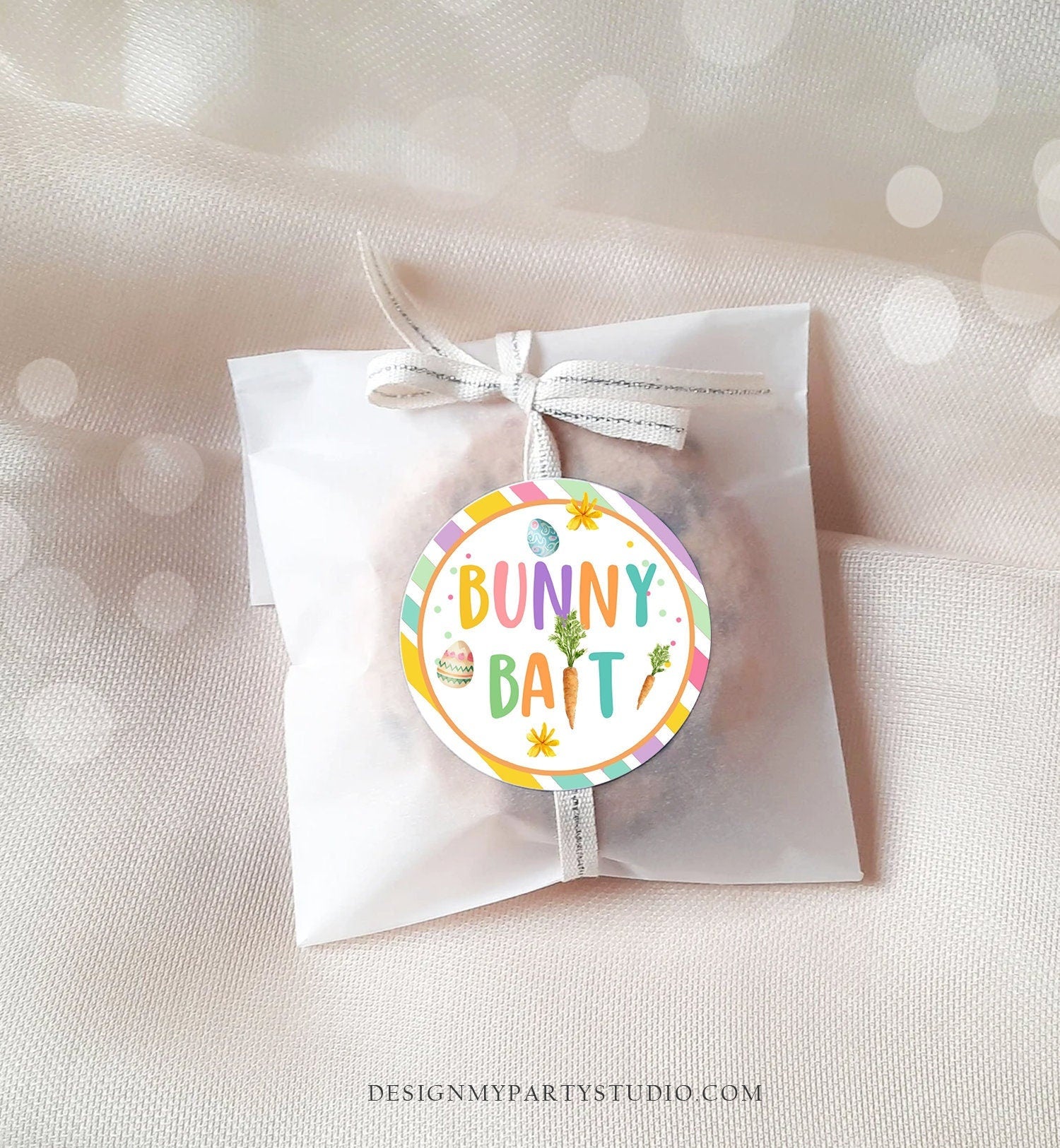 Editable Bunny Bait Favor Tag Easter Cookie Tag Teacher Appreciation Classroom Gift Tag Easter Egg Easter Treat Digital PRINTABLE 0449