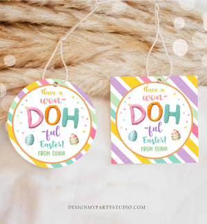 Editable Play-Doh Easter Gift Tags Easter Favor Tags Clay Toy Easter Cards Kids School Won Doh Ful Personalized Tag Digital PRINTABLE 0449