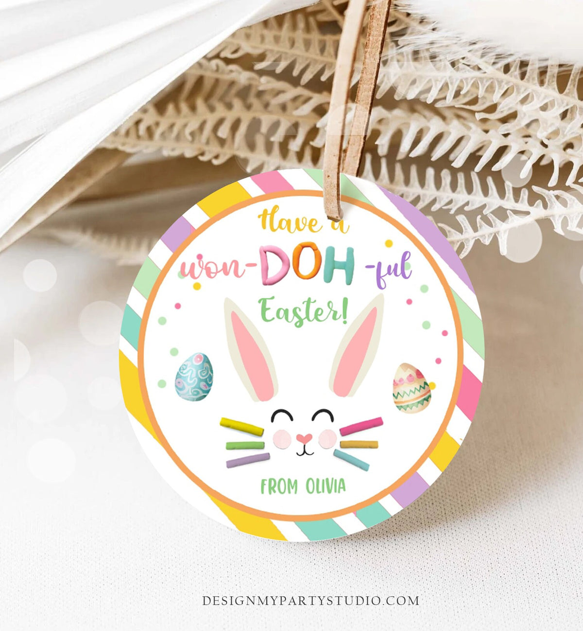 Editable Play-Doh Easter Gift Tags Easter Favor Tags Clay Toy Easter Cards Kids School Won Doh Ful Personalized Tag Digital PRINTABLE 0449