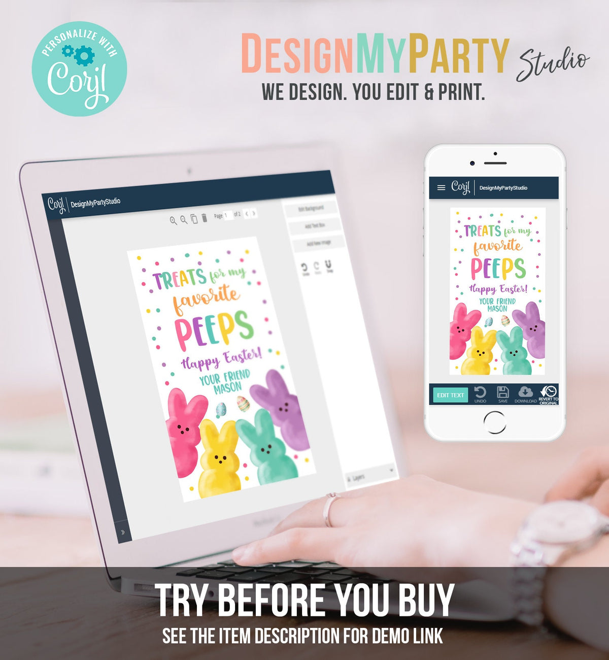 Editable Easter Treats For My Peeps Gift Tag Classroom Gift Easter Favor Tags Kids Easter Peeps Tags Easter Basket Digital PRINTABLE 0449