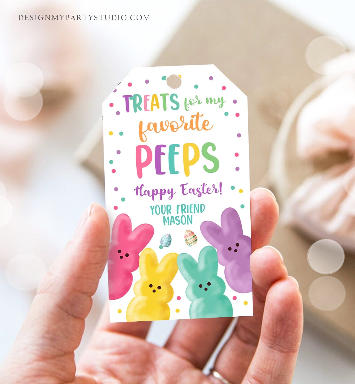Editable Easter Treats For My Peeps Gift Tag Classroom Gift Easter Favor Tags Kids Easter Peeps Tags Easter Basket Digital PRINTABLE 0449