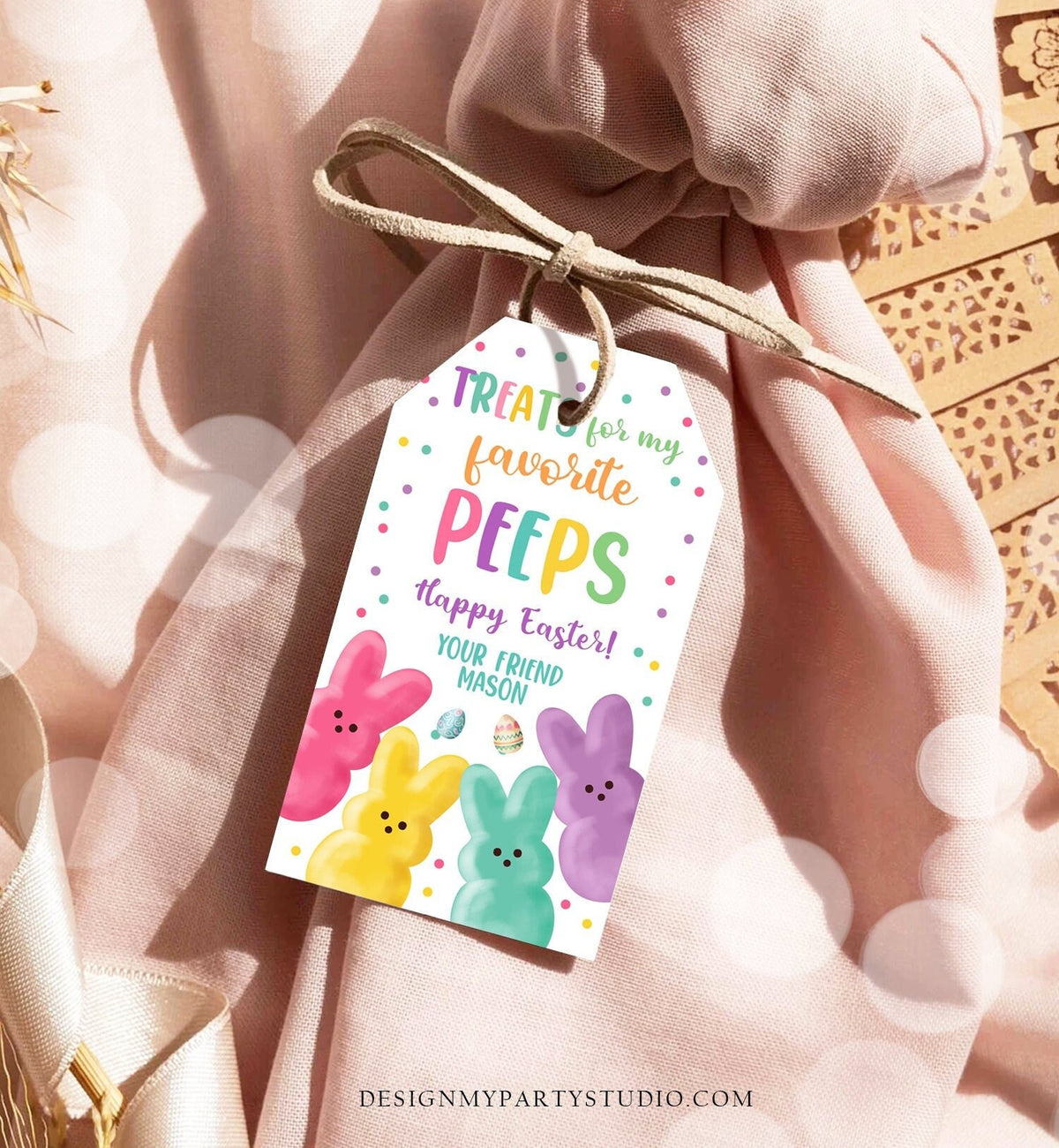 Editable Easter Treats For My Peeps Gift Tag Classroom Gift Easter Favor Tags Kids Easter Peeps Tags Easter Basket Digital PRINTABLE 0449