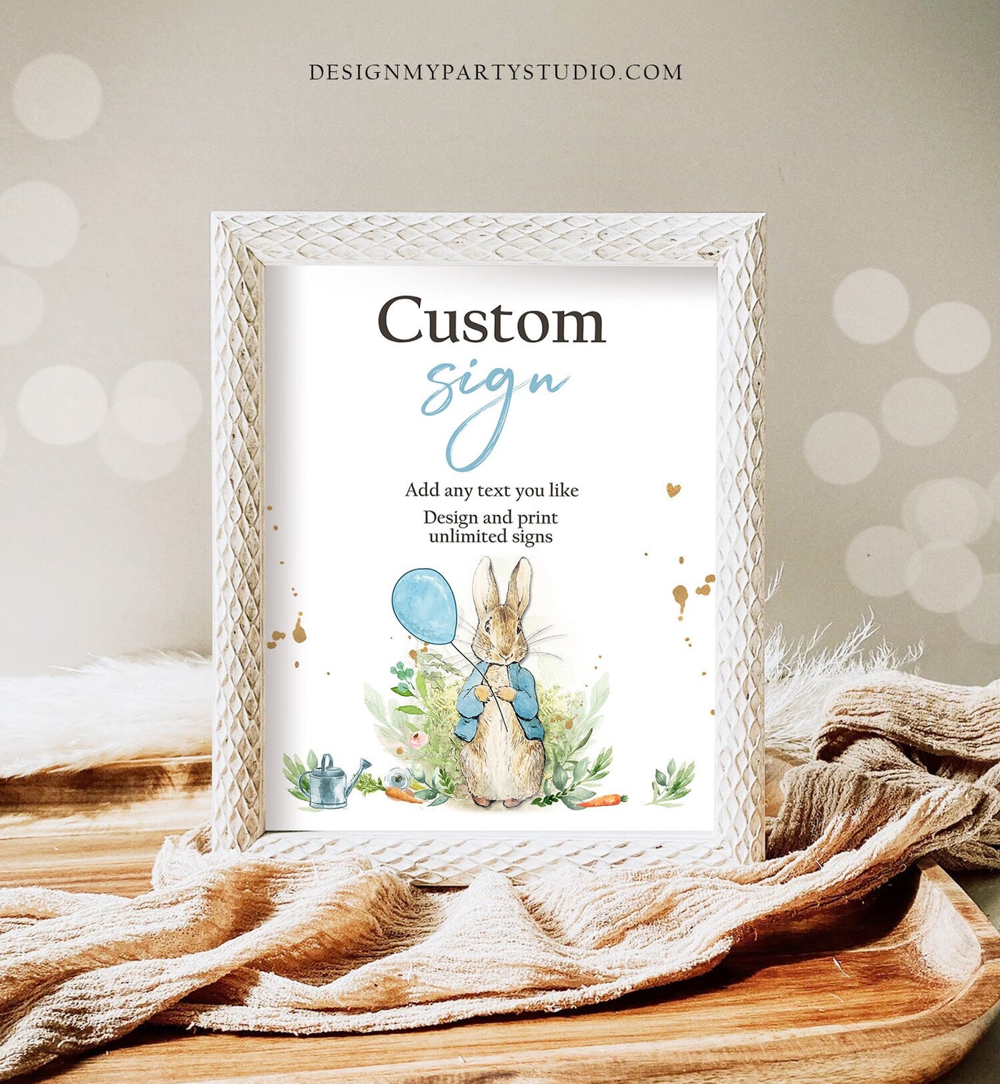 Editable Custom Sign Peter Rabbit Birthday Decor Table Sign Peter Rabb ...