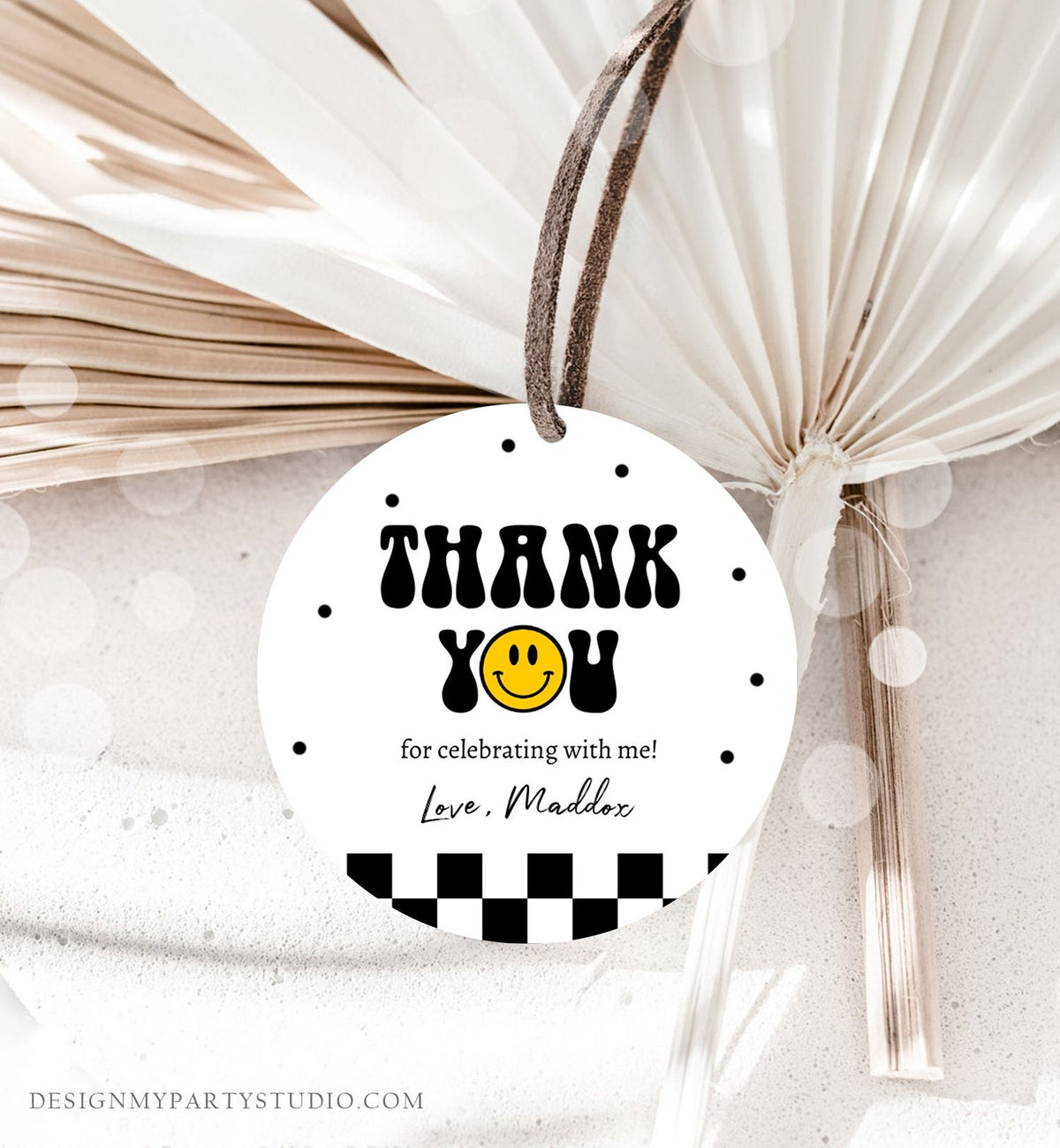 Editable Smiley Face Favor Tags 1st First Birthday One Happy Dude Boy Emoji Stickers Download Corjl Template PRINTABLE 0456