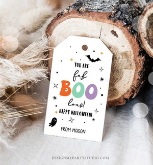 Editable Halloween Favor Tags Ghost Gift Tags fab BOO lous Teacher Appreciation Ghost Treat Tag Download Printable Template Corjl 0261