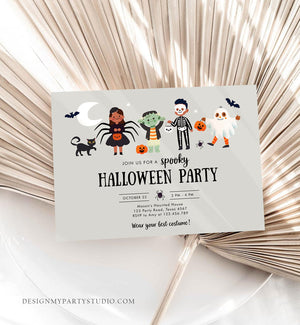 Editable Halloween Party Invitation Halloween Birthday Invitation Kids Costume Party Spooky Celebration Digital Template Corjl 0473 0009
