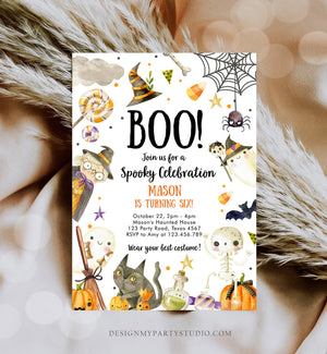 Editable Halloween Party Invitation Halloween Birthday Invitation Kids Costume Party Spooky Celebration Boy Digital Template Corjl 0475 0009