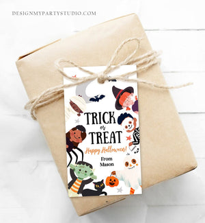 Editable Halloween Favor Tags Boo Gift Tags Costume Party Trick Or Treat Favor Tags Ghost Treat Tag Download Printable Corjl 0261 0473 0009