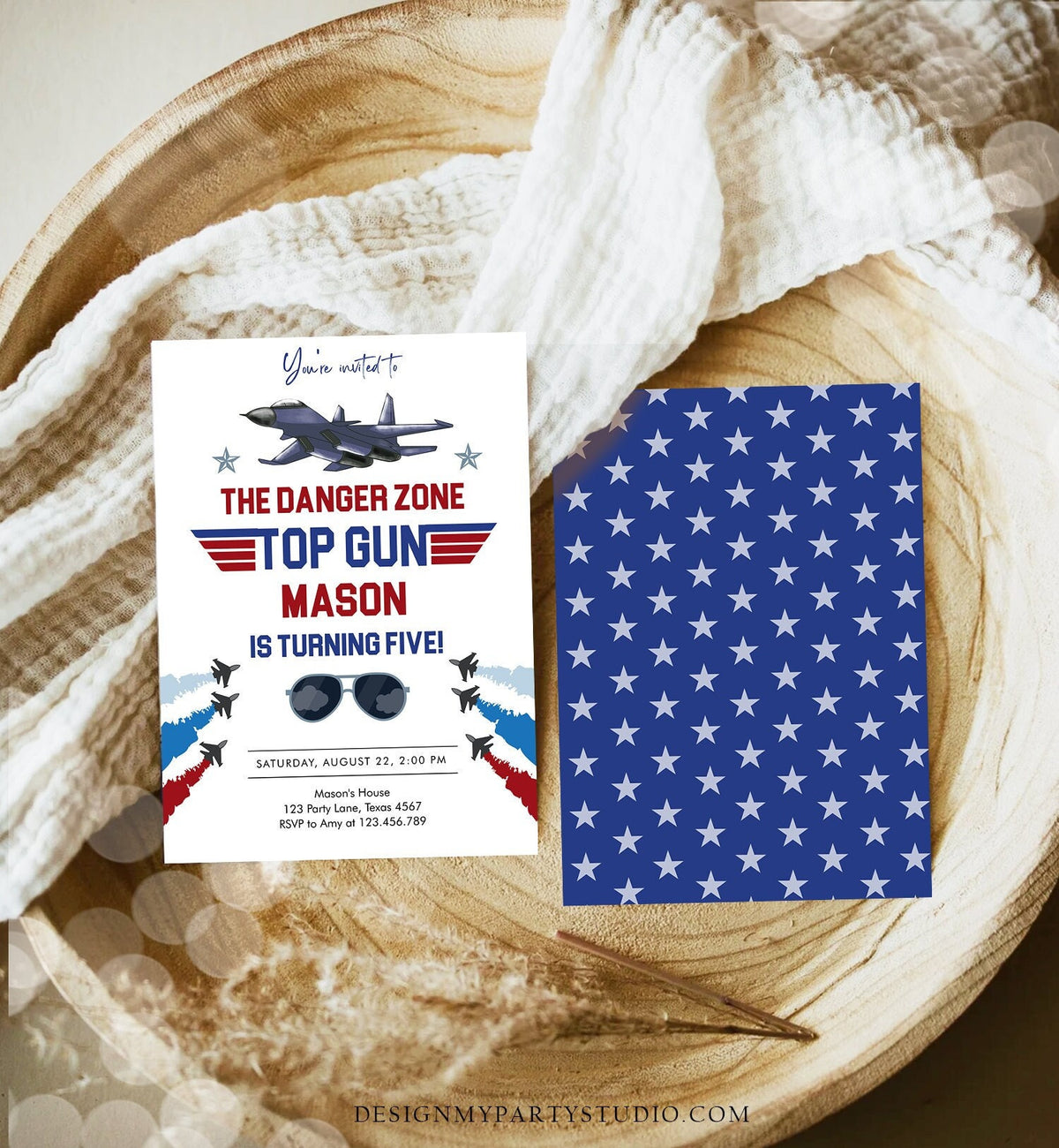 Editable Fighter Pilot Birthday Invitation Fighter Jet Pilot Invitation Boy Military Jet Instant Download Printable Corjl Template 0469