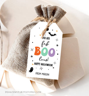 Editable Halloween Favor Tags Ghost Gift Tags fab BOO lous Teacher Appreciation Ghost Treat Tag Download Printable Template Corjl 0261