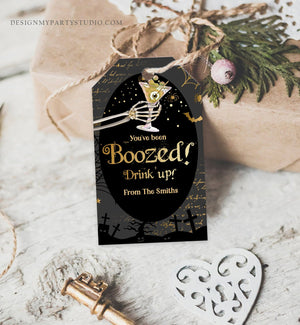 You've Been Boozed Halloween Favor Tags Adult Halloween Party Favor Tags Wine Cocktail Alcohol Game Download Template Corjl 0261 0472 009