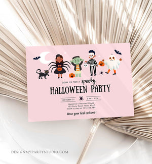 Editable Halloween Party Invitation Halloween Birthday Invitation Kids Costume Party Spooky Celebration Digital Template Corjl 0473 0009
