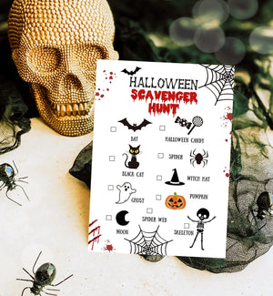 Editable Halloween Scavenger Hunt Printable Halloween Party Game for Kids Classroom Office Party Adult Digital Download Corjl Template 0009