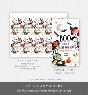Editable Halloween Favor Tags Boo Gift Tags Costume Party Trick Or Treat Favor Tags Birthday Party Printable Template Corjl 0261 0473 0009