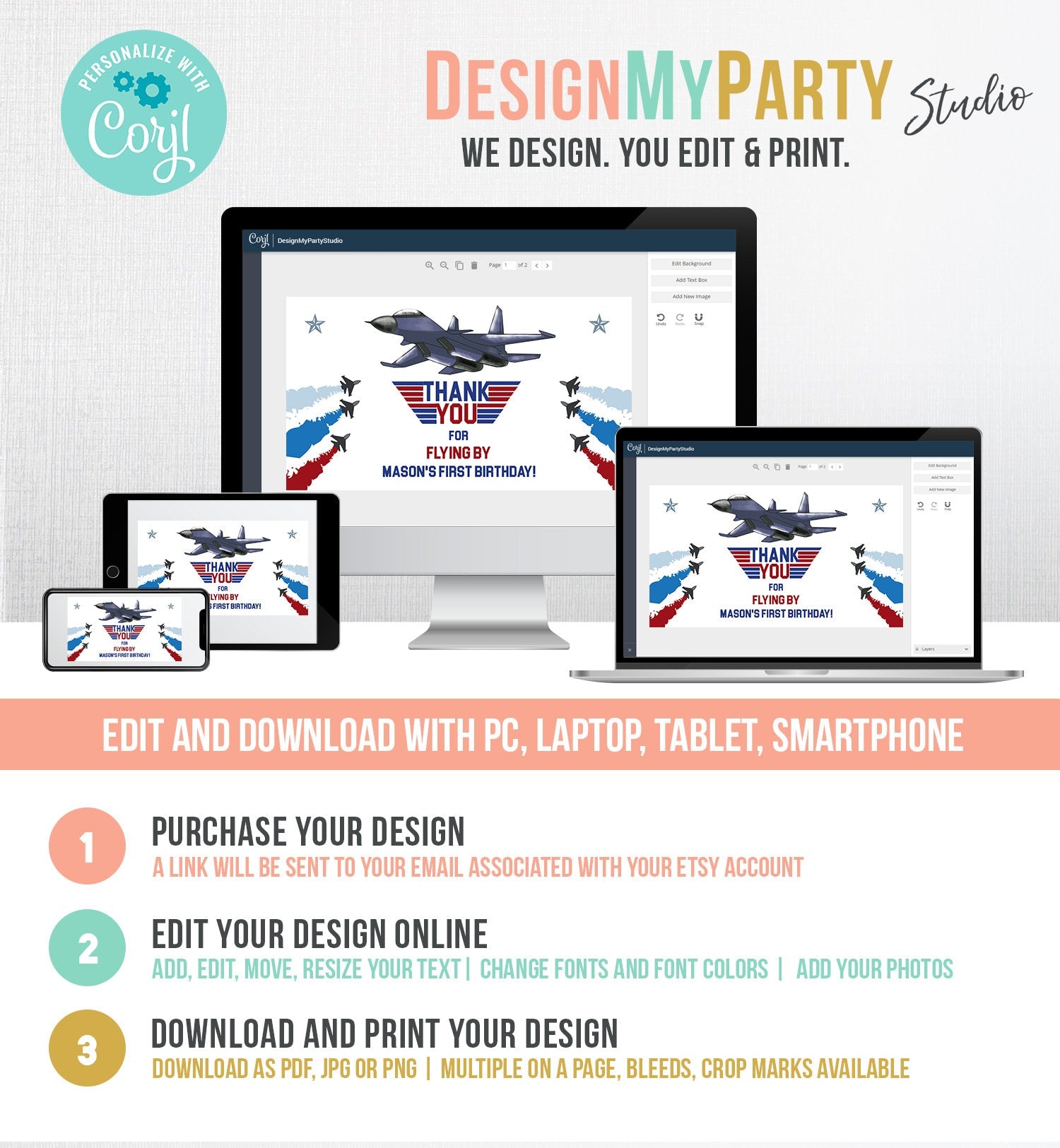 Editable Fighter Pilot Gable Box Favor Flying Ace Aviator Birthday Favor Box Label Boy You can be my Wingman Download Printable Corjl 0469