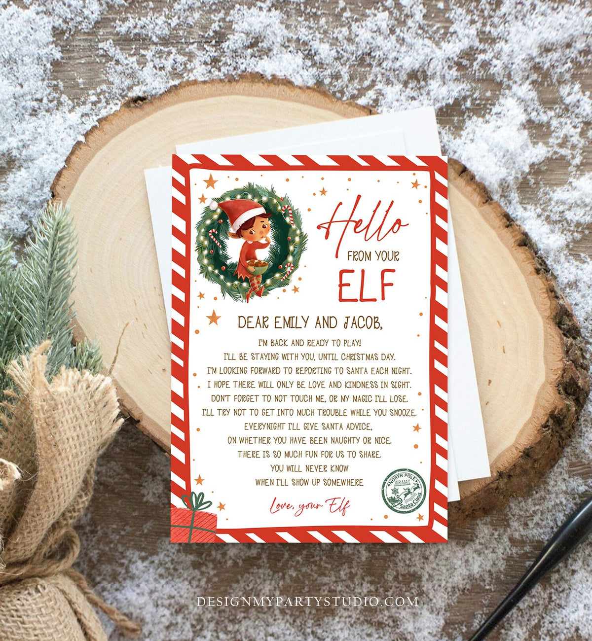 Editable Elf Arrival Letter Return Letter Christmas Elf I&#39;m Back Elf Welcome Christmas Hello Letter From Your Elf Printable Template 0481