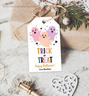 Editable Trick or Treat Tags Halloween Favor Tags Boo Gift Tags Costume Party Favor Tags Halloween Party Download Printable Kids Corjl 0261