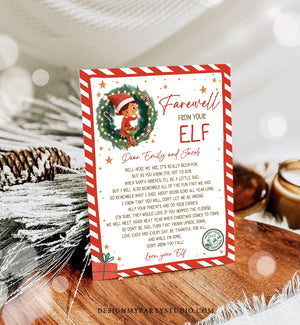 Editable Farewell From Your Elf Letter Departure Letter Christmas Goodbye from Your Elf Elf Letter Santa Claus Poem Printable Template 0481