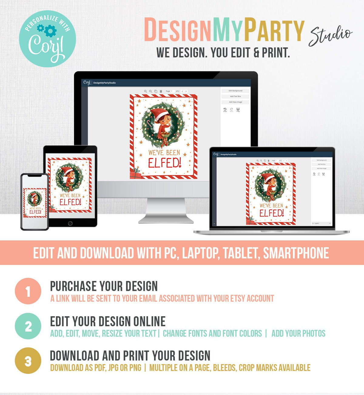 Editable You&#39;ve Been Elfed Christmas Game We&#39;ve Been Elfed Christmas Elf Elfed Sign Instructions Treat Holiday Printable Template 0481