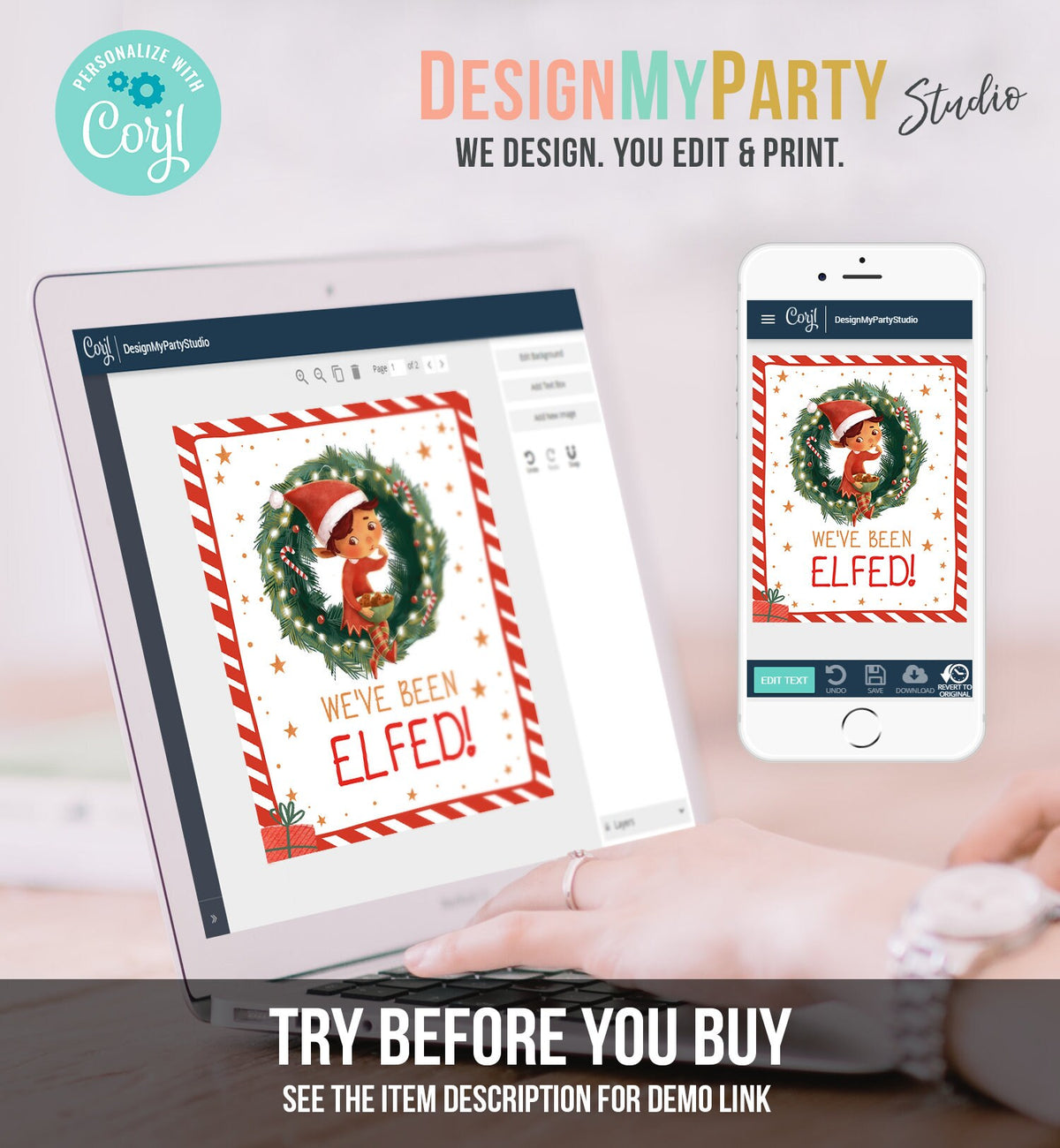 Editable You&#39;ve Been Elfed Christmas Game We&#39;ve Been Elfed Christmas Elf Elfed Sign Instructions Treat Holiday Printable Template 0481
